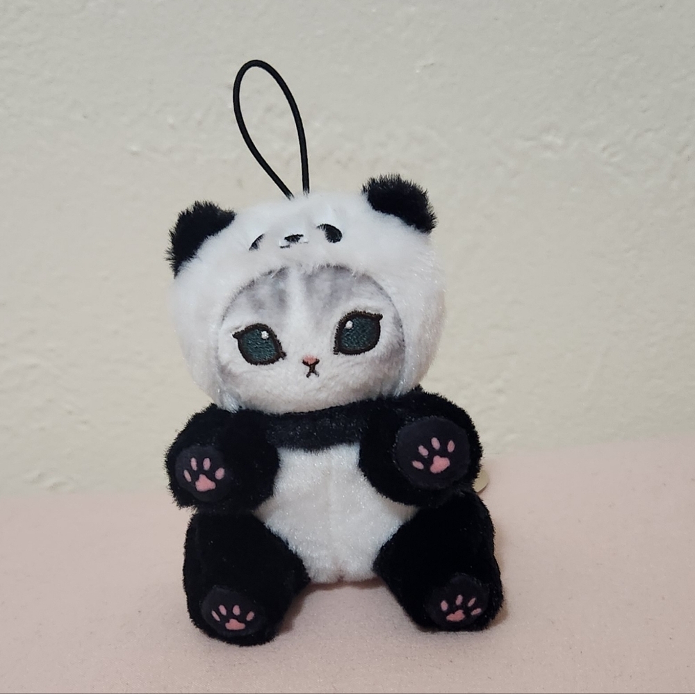 Mofusand Panda Meow and Red Panda Meow Plush Keychain Set - Picture 3 of 4
